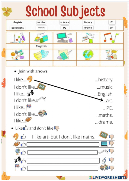 Theme 2 - School Subjects Worksheet by Franco Dario Pedrero